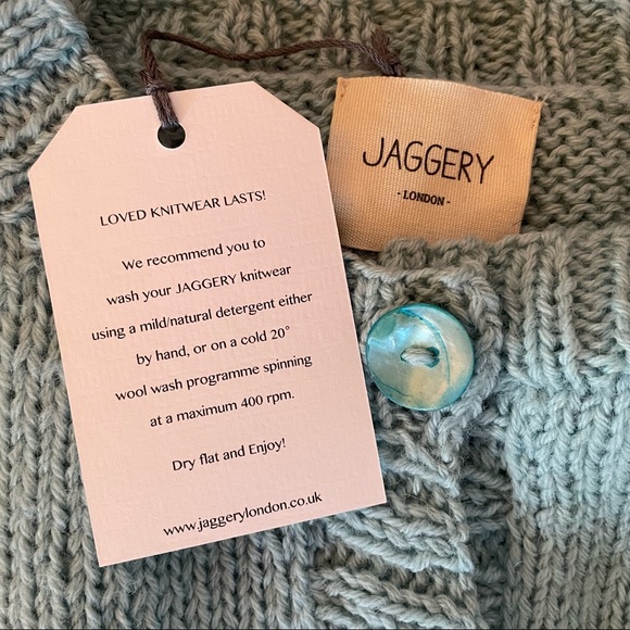 SOLD Jaggery London Wool Pepe Cardigan in Cielo (NWT) - Picture 4 of 5